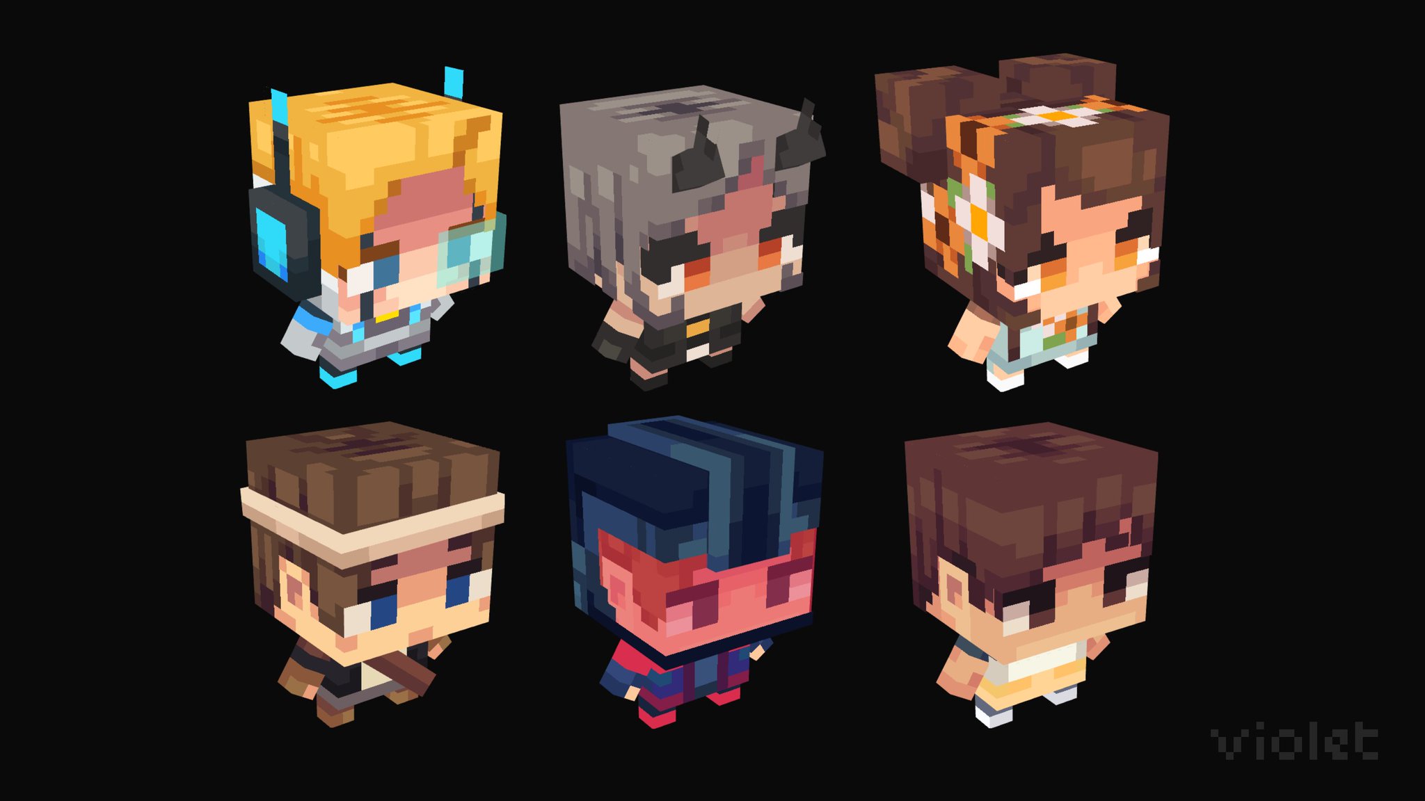 Minecraft Chibi Wallpaper Chibi Minecrafters 2 By AzulArtist1027 On