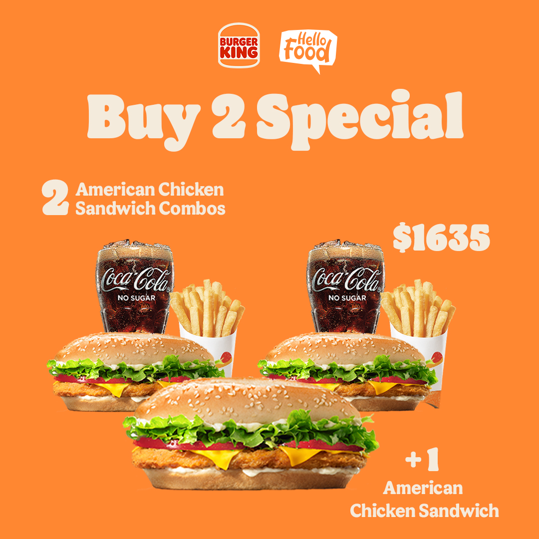 Burger King Jamaica (@bkjamaica) on Twitter photo Buy 2 Double Whopper Cheese Combos and get a Double Whopper for only $2520!
But wait… there’s more! Get an American Chicken Sandwich when you purchase 2 American Chicken Sandwich Combos for just $1635
Offer is only available on <a href="/hellofoodja/">HelloFood Ja</a>!
#BKJamaica #BurgerKing #HelloFoodJa Buy 2 Double Whopper Cheese Combos and get a Double Whopper for only $2520!
But wait… there’s more! Get an American Chicken Sandwich when you purchase 2 American Chicken Sandwich Combos for just $1635
Offer is only available on <a href="/hellofoodja/">HelloFood Ja</a>!
#BKJamaica #BurgerKing #HelloFoodJa