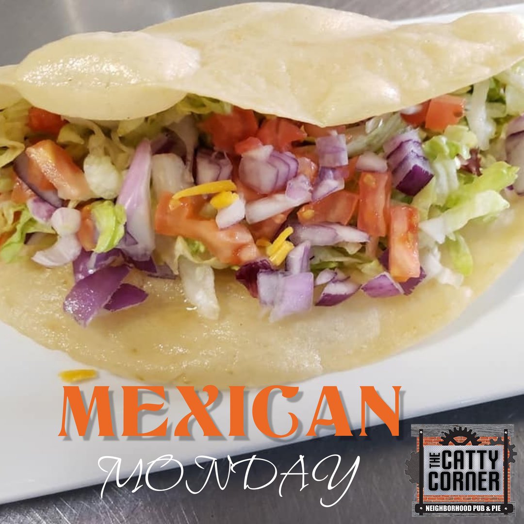 CattyPub's tweet photo. Taco, quesadillas,loaded Nachos,
Corona &amp; margaritas ALL on special ALL day today #tacos #corona #margarita #quesadilla #natchos #beer https://t.co/2dRSl5J9HX