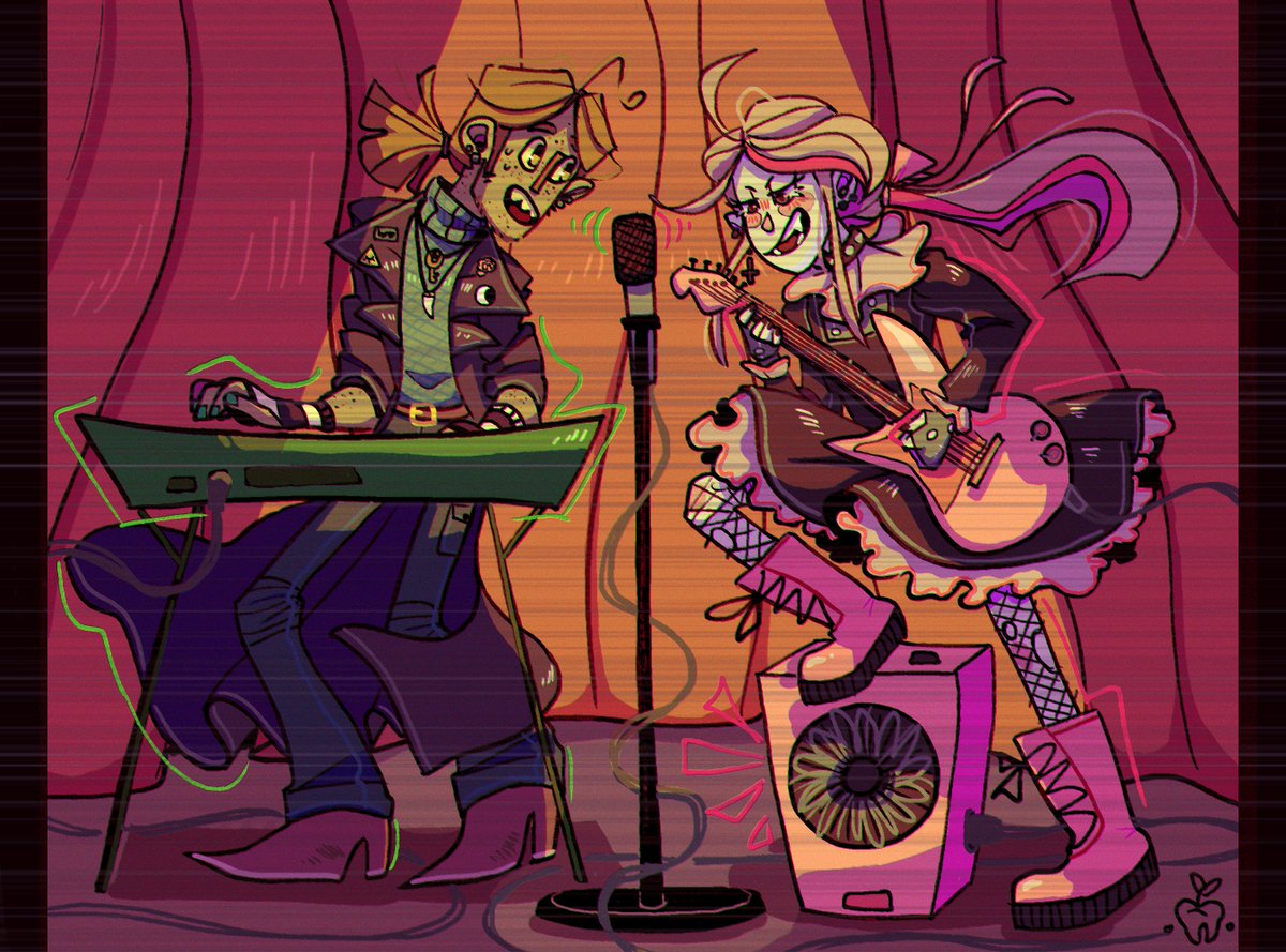 T00thFlowers's tweet photo. Day 7 of Smile for Me Week! (Prompt: Free Day)
Some older Trevor and Nat to finish the other set off! They have a shitty two piece indie band I don't make the rules (sometimes Millie drums)
#smileformegame #myart https://t.co/UdKglFjmWE