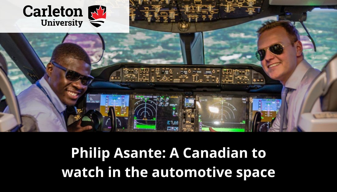 CarletonEngDesg's tweet image. As a Software Integration Lead Engineer, Autonomous Vehicles at @GMcanada, alumnus Philip Asante is a leader in the global automotive industry. We sat down to talk about his time at Carleton and what the future of the automotive space could look like. ow.ly/szKJ50G0NSo