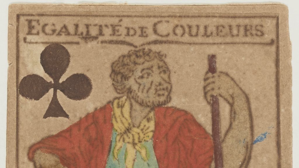 EcritsHistoire's tweet photo. On trouve sur Gallica un exemplaire d'un jeu de cartes datant de la Révolution (https://t.co/dIPkRorIob). Il s'inspire du jeu de cartes, pourtant breveté en 1793, de Jaume et Dugourc n'ayant pour particularité d'être sans dames, ni rois et ni valets.
(https://t.co/G62ej1c3pk)
⬇️ https://t.co/z5Nu7omy8A