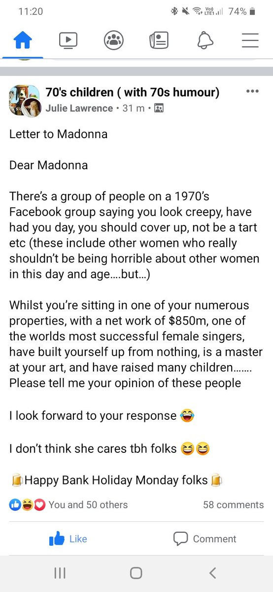chuggan98's tweet photo. @Madonna while I think you are awesome, I found this on Facebook https://t.co/TbjCjoHazR