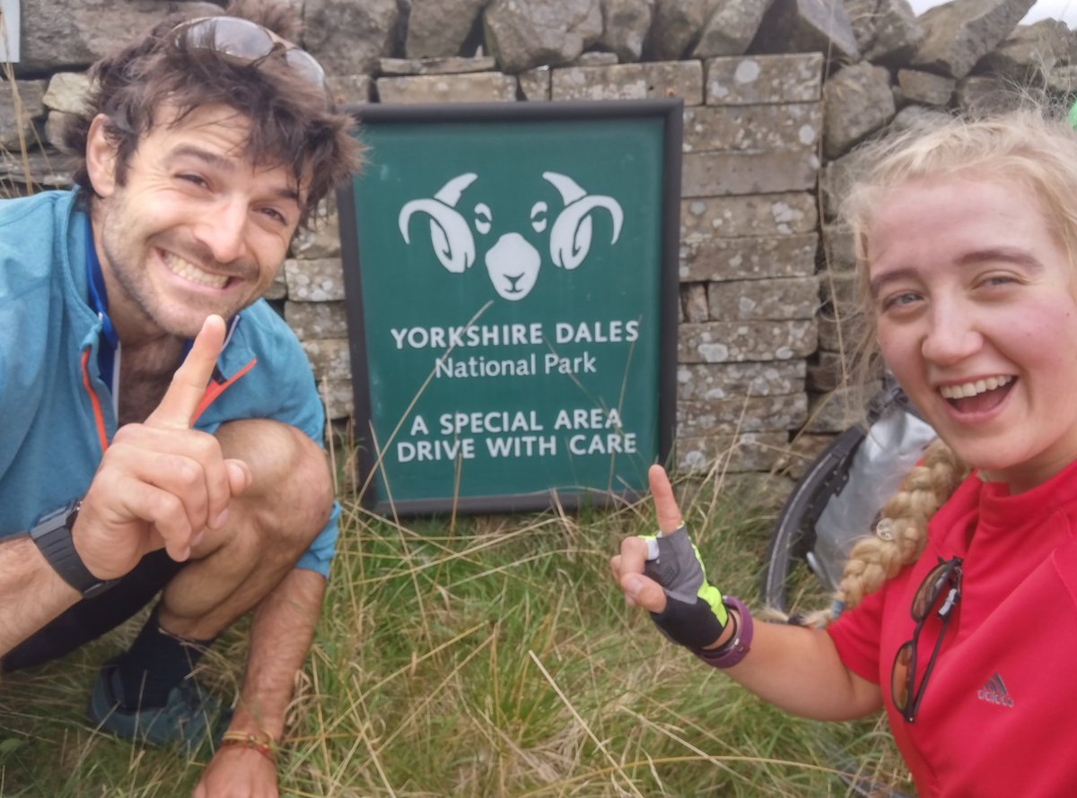 Day 1 complete, 60 miles cycled, 2/15 national parks. @yorkshire_dales and @northyorkmoors you were absolutely stunning. Next stop, Northumberland NP @NlandNP 😁 Help us save wild spaces and plant more trees: gofund.me/42ebca6b