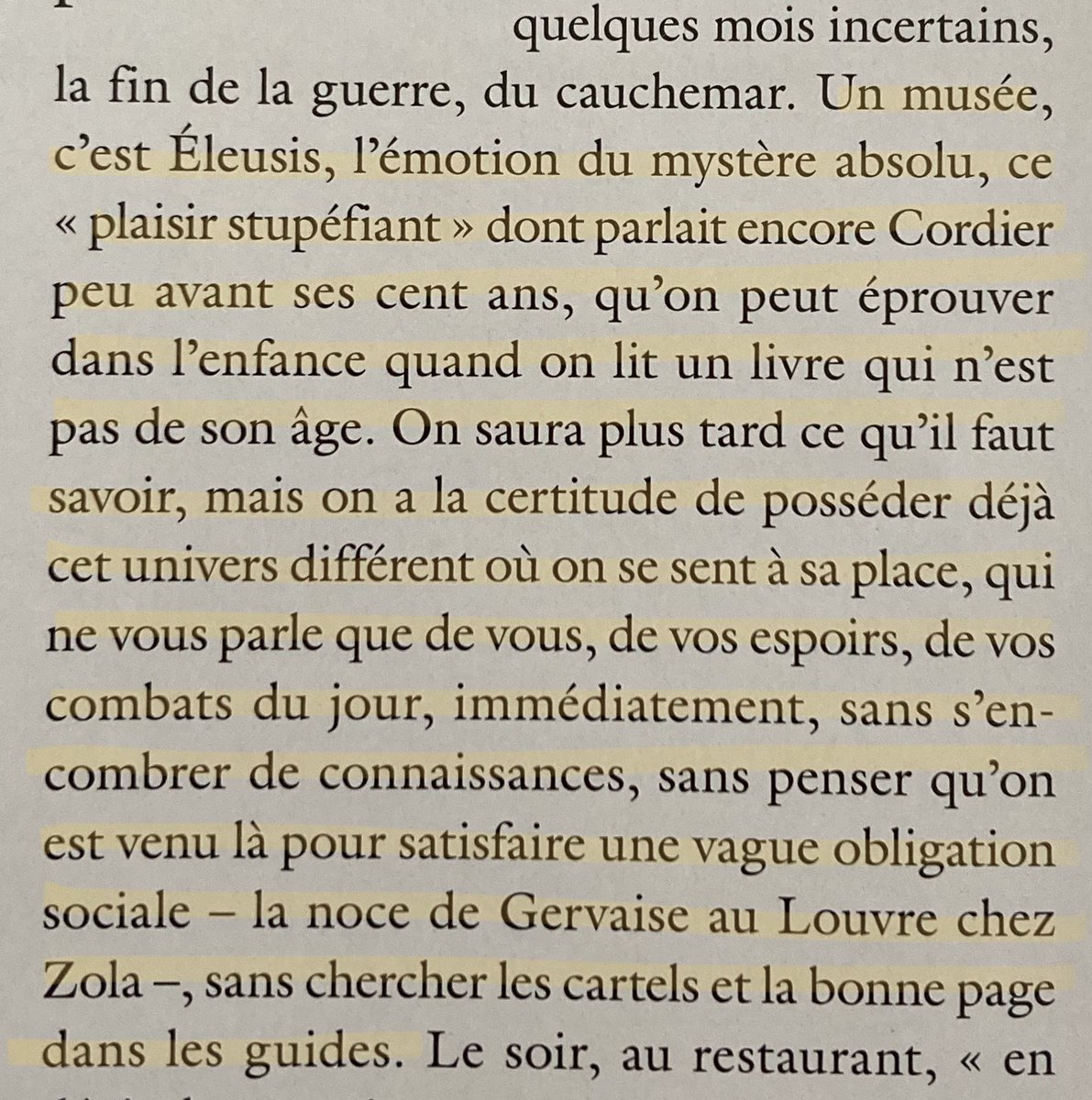 Très beau texte de <a href="/adriengoetz/">Adrien Goetz</a> sur le Musée dans la revue du Louvre. En pratique, une émotion qu’il n’est pas tjs facile de provoquer chez les plus jeunes mais qu’il faut souvent préserver de cette volonté de toujours « expliquer »