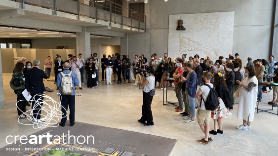 InstitutDATAIA's tweet photo. The incredible 2021 edition of the #Creartathon, the first of its kind, ended in a high note with the award ceremony at @ENS_ParisSaclay. 
A big congratulations to the organisers, sponsors, jury members and of course to the 32 students in #art, #design and #digitalsciences. 👏 https://t.co/xxudscD5Wf