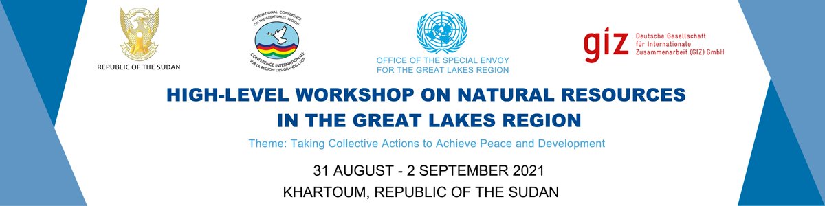 UN Great Lakes (@un_greatlakes) on Twitter photo The ICGLR, the Office of the UN Special Envoy for Africa's Great Lakes, and the GIZ, in partnership with The Sudan Government, are co-organizing a workshop on natural resources in the region from 31 August to 2 September 2021. Venue: Khartoum, Sudan. @_icglr; <a href="/UNDPPA/">UN Political and Peacebuilding Affairs</a>; <a href="/giz_gmbh/">GIZ</a> The ICGLR, the Office of the UN Special Envoy for Africa's Great Lakes, and the GIZ, in partnership with The Sudan Government, are co-organizing a workshop on natural resources in the region from 31 August to 2 September 2021. Venue: Khartoum, Sudan. @_icglr; <a href="/UNDPPA/">UN Political and Peacebuilding Affairs</a>; <a href="/giz_gmbh/">GIZ</a>