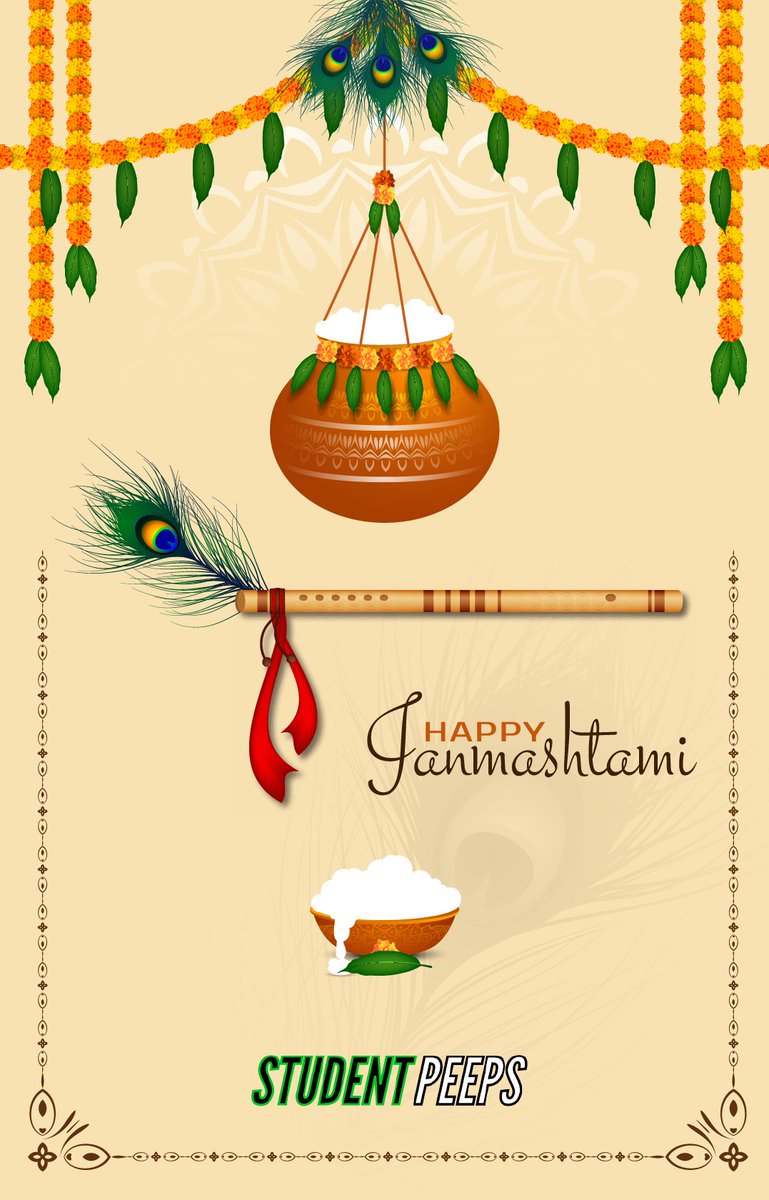 studentpeeps's tweet photo. StudentPeeps wishes you a very Happy Krishna Janmashtami. May #makhanChor fulfill all your wishes and fills your life with all happiness you desire.
#Janmashtami #Krishna #StudentPeeps https://t.co/qv1WVEeEUz