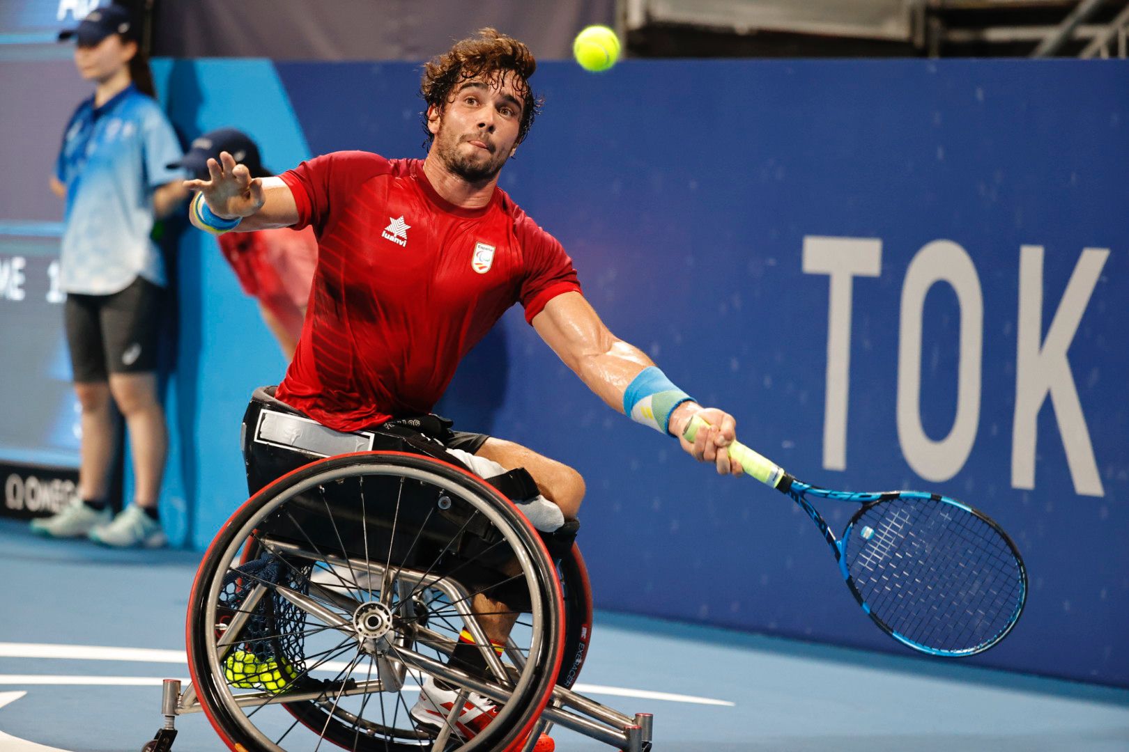 Dani Caverzaschi durante el partido de cuartos de final.