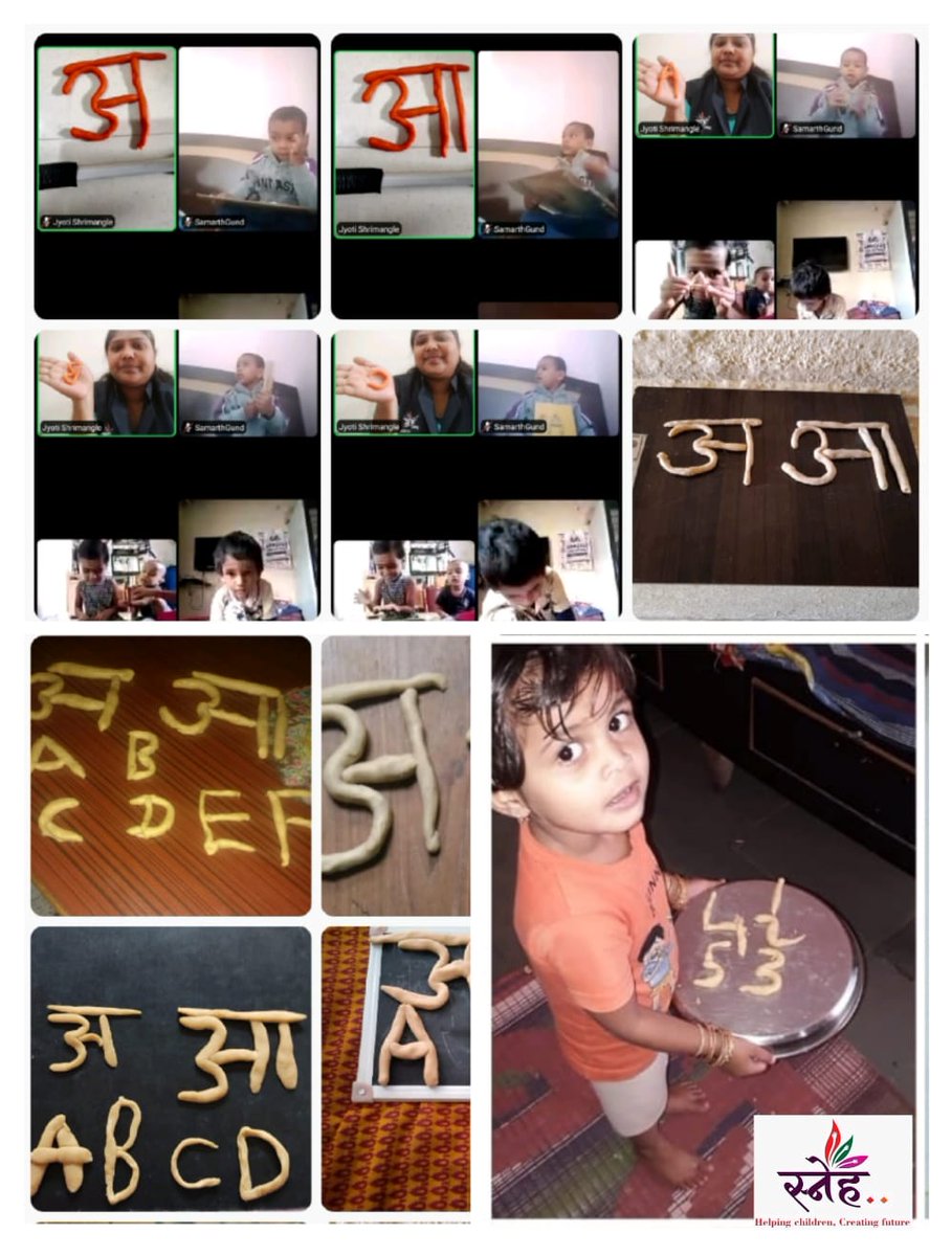 SNEHFoundation's tweet photo. At SNEH Community Preschools, we conduct letters and numbers making activities using clay. This improves fine motor skill development in the early stages of learning and helps children understand and learn through activities.
#SNEHPreschool #SNEHTeam https://t.co/ucoucGivoX