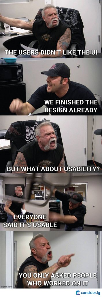 consider_ly's tweet photo. Caution: situation in meme is just as frustrating real life.

#uxmeme #uxresearch #uxui https://t.co/co0zATJXMz