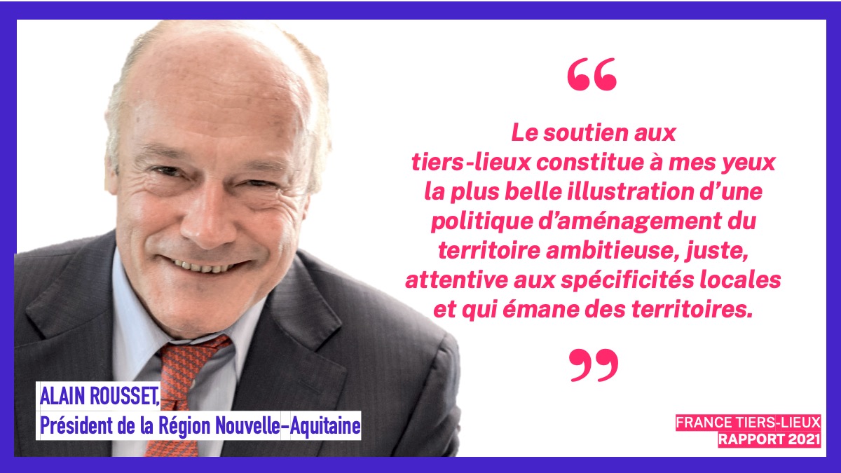 💪La <a href="/NvelleAquitaine/">Nouvelle-Aquitaine</a> entretient une politique publique favorable aux #tierslieux. 

✅Le président de la Région <a href="/al_rousset/">Alain Rousset</a> souligne l'importance de cette politique ambitieuse pour les territoires !