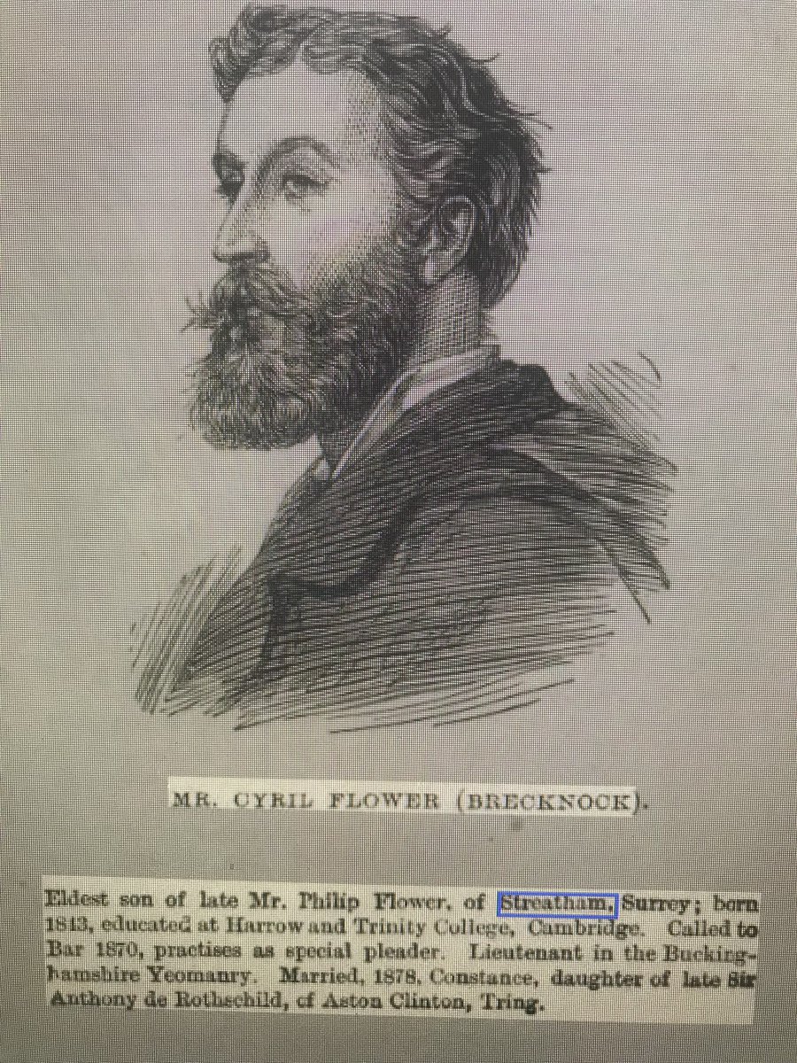 SocStreatham's tweet photo. #OTD 30th August 1843 Cyril Flower son of Philip Flower of Streatham was born #StreathamHistory #Furzedown #Streatham #CyrilFlower more...https://t.co/jXaH1HkaFp https://t.co/yjL506boKZ https://t.co/bLum1OuuS3