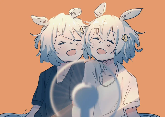 #今月描いた絵を晒そう
ダブルセイウンスカイというNewジャンルを描いた 