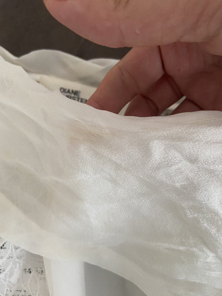 burdernator's tweet photo. @flannelsfashion just received my order and opened the bag to see my top is covered in foundation marks? This is beyond disgusting especially with what’s going on with covid! https://t.co/J5n9teVzHU