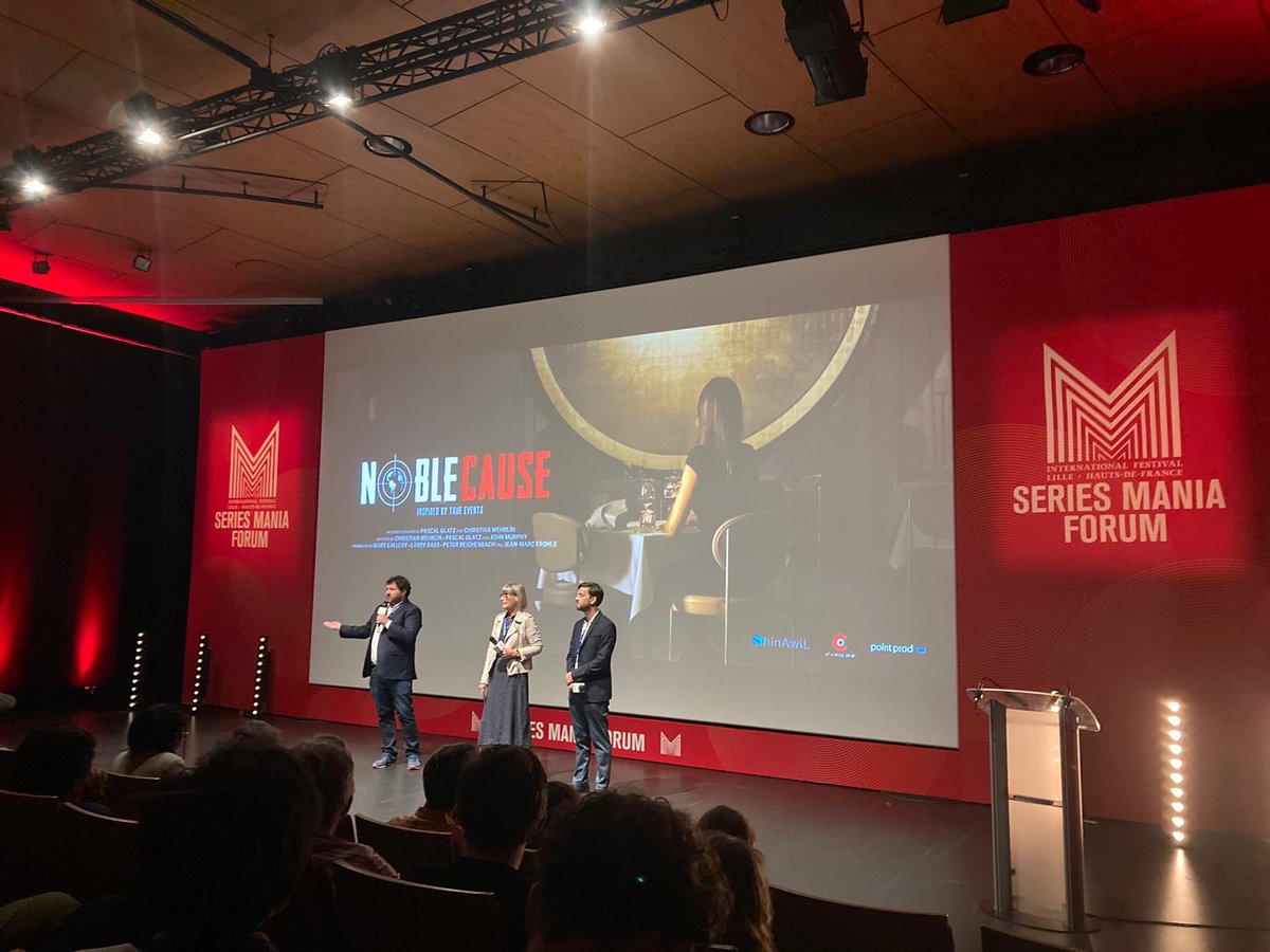 Larbas's tweet image. We’ll done to the whole Noble Cause team at today’s ⁦@FestSeriesMania⁩ pitch, we are delighted ⁦@ShinawilTV⁩ to board this series