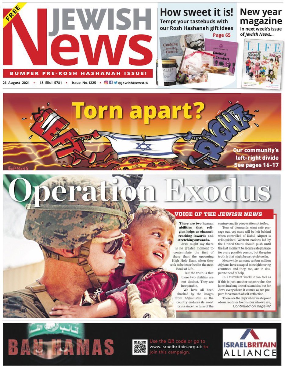 Over the next week, <a href="/JewishNewsUK/">Jewish News</a> devotes the box normally reserved for donations towards our journalism to supporting <a href="/WJRelief/">World Jewish Relief</a>’s emergency appeal for Afghan refugees. Please give generously