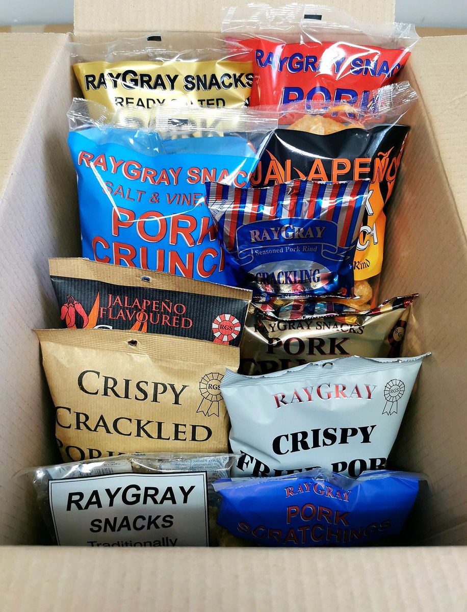 🚨 COMPETITION TIME 🚨

We are giving ONE person the chance to win our box of  porky goodness.

Simply RT &amp; follow us. It's that simple.

#Competition closes tonight at 23:59 and the winner will be announced tomorrow.

#BankHolidayMonday #MondayMotivation #RayGraySnacks #win