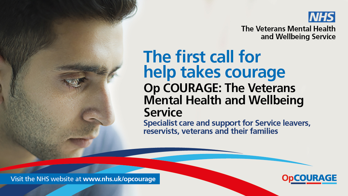 Whether you're due to leave the armed forces, just left or left many years ago - #OpCOURAGE is here to support all veterans and reservists. Our teams are here to help and understand military life and the courage it takes to speak to someone. Call us on 0300 323 0137 ☎️ #veterans