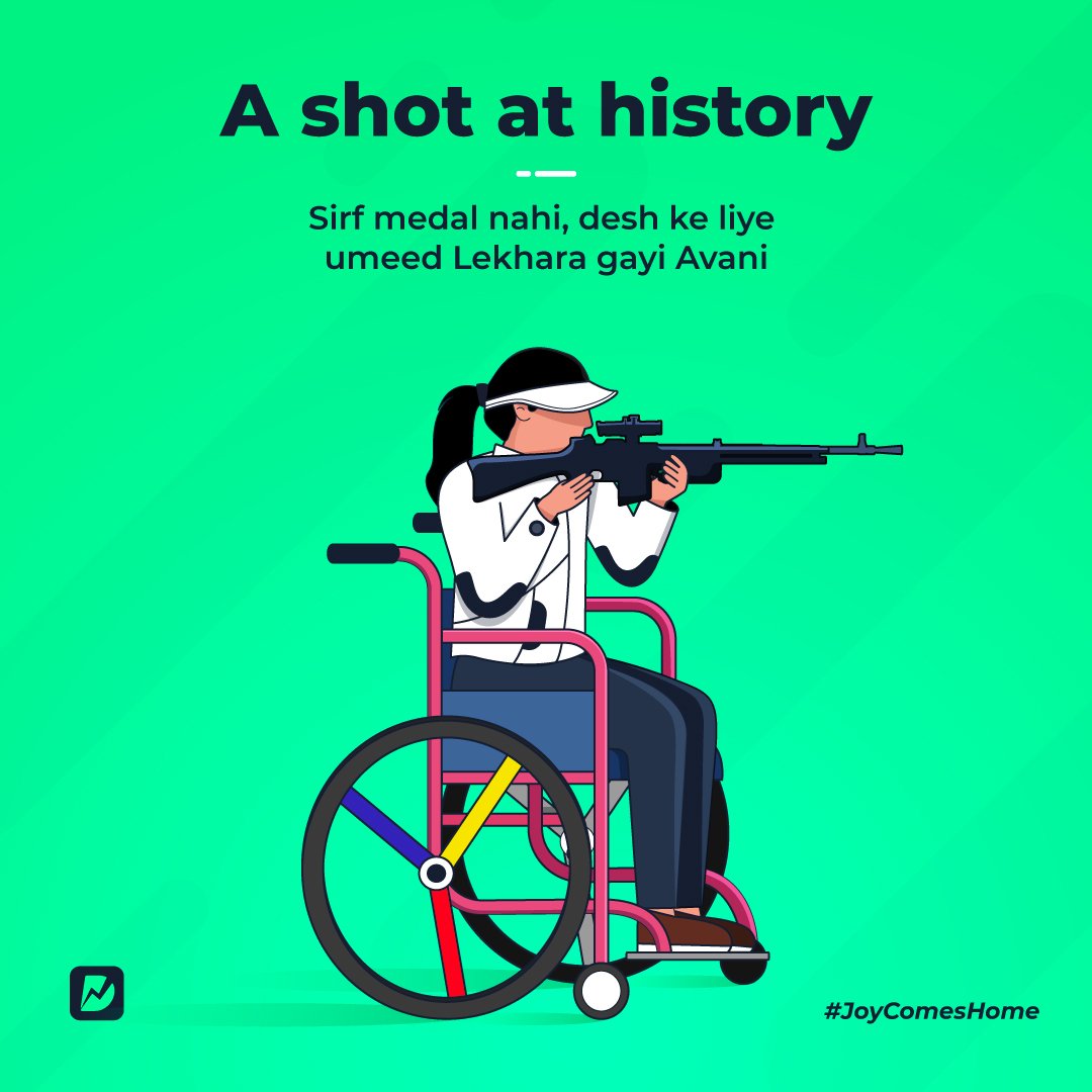 DunzoIt's tweet photo. We don't Avani words to express how proud we are of all our athletes who are winning hearts and medals at the #TokyoParalympics2020๐
โค๏ธ
#JoyComesHome #TokyoParalympics #Paralympics #avanilekharagold #avanilekhara https://t.co/skRhSZSfmZ