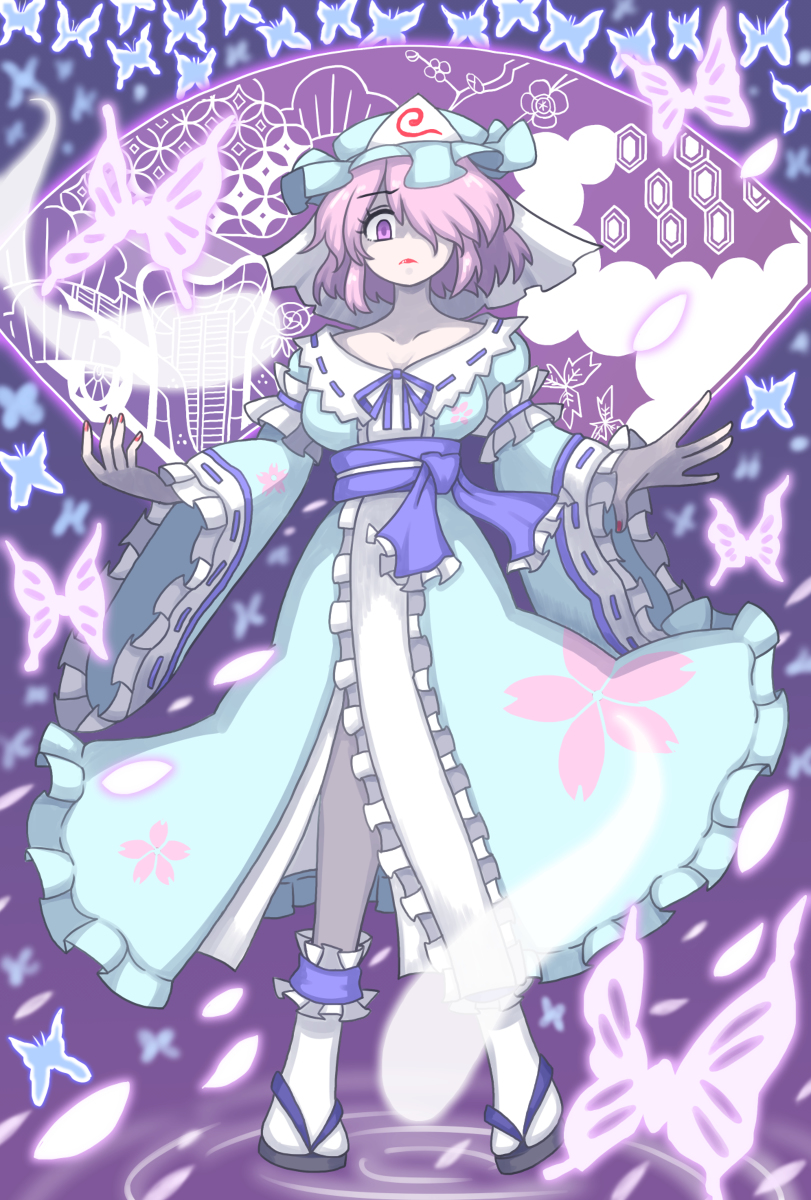 東方Project ひゅらさん先生 「幽々子•蝶」 キャンバスアート・額装 東方Project ひゅらさん先生 「幽々子•蝶」 キャンバスアート・額装