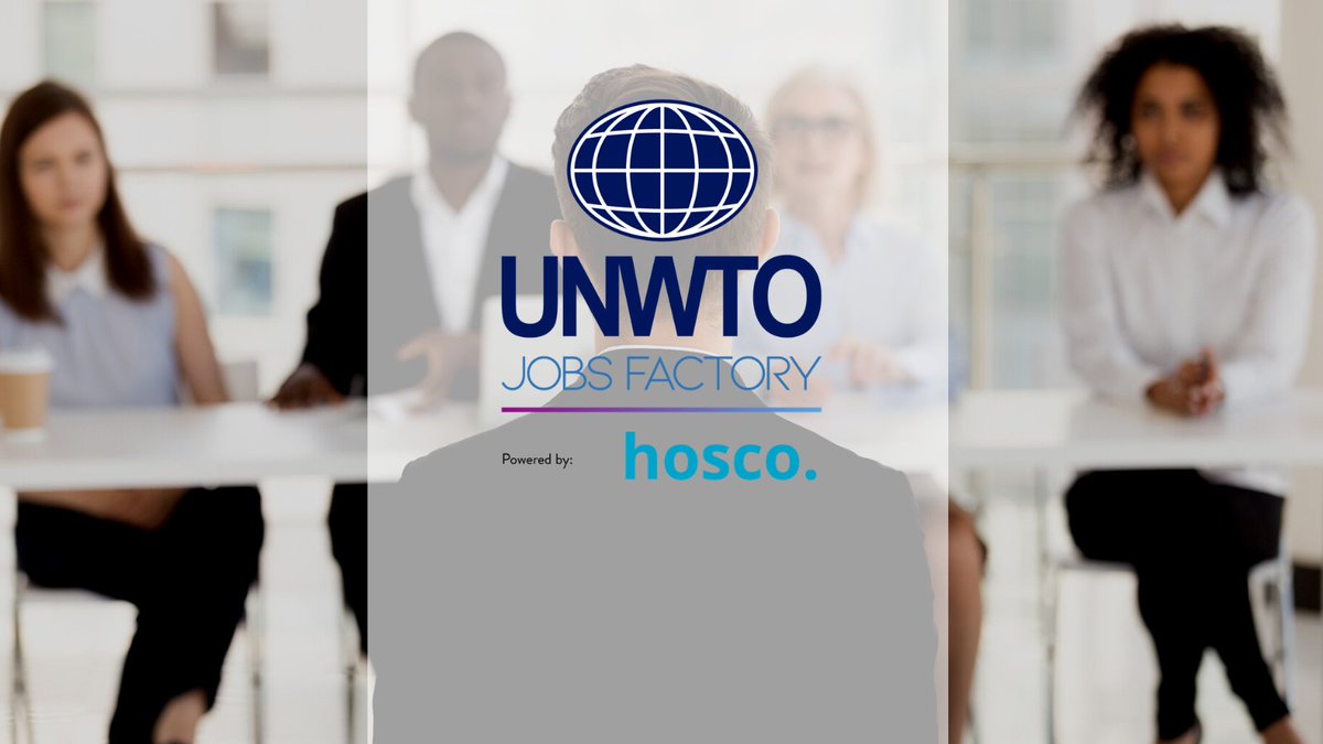 UNWTO's tweet photo. ���Calling all job seekers, employers and governments!
Join #UNWTO #JobsFactory 👩💼We work with @hoscoinfo connecting job seekers, employers and governments to expand tourism’s workforce through equal and decent opportunities for all.
APPLY NOW: https://t.co/mbdgexQdDD https://t.co/bkBlKiuldn