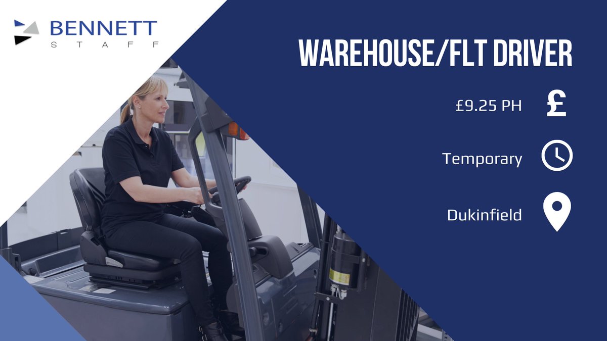BennettStaff1's tweet image. We&apos;re looking for a warehouse and FLT driver...

- Counter Balance and Reach FLT
- Immediate start
- Ongoing Contract
📍DUKINFIELD

Apply now when you visit our website &amp;gt;&amp;gt; bennettstaff.co.uk/job/warehouse-…

#dukinfield #FLTdriver #warehousedriver #temporaryjobroles #jobvacancies