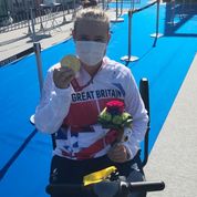 BBCGlos's tweet photo. Phoebe Paterson Pine from Cirencester has won GOLD in the archery at the Paralympic Games in Tokyo. She said: "I couldn’t in my wildest dreams have ever thought that this was going to happen." 👏👏 https://t.co/xt4yUSAUIW
