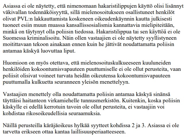 Aikamoista: Helsingin käo arvioi, että poliisin olisi pitänyt antaa natsilippujen heilua Kaisaniemessä ja tarvittaessa puuttua vastamielenosoittajien käytökseen häiriköintitilanteissa.