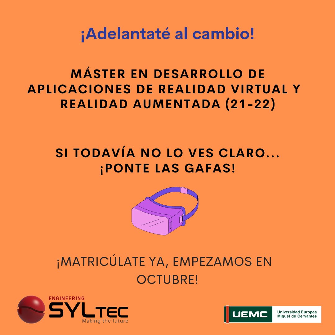 ¿Sabes cuál es el lenguaje que utilizan grandes empresas como Microsoft?

No es el español, ni el francés... ¡ni siquiera el inglés!😉

➡Master en Desarrollo de Aplicaciones de #RealidadVirtual y #RealidadAumentada

Más información en:
☎647900123
🌐formacion@syltec.es

#VR #RA