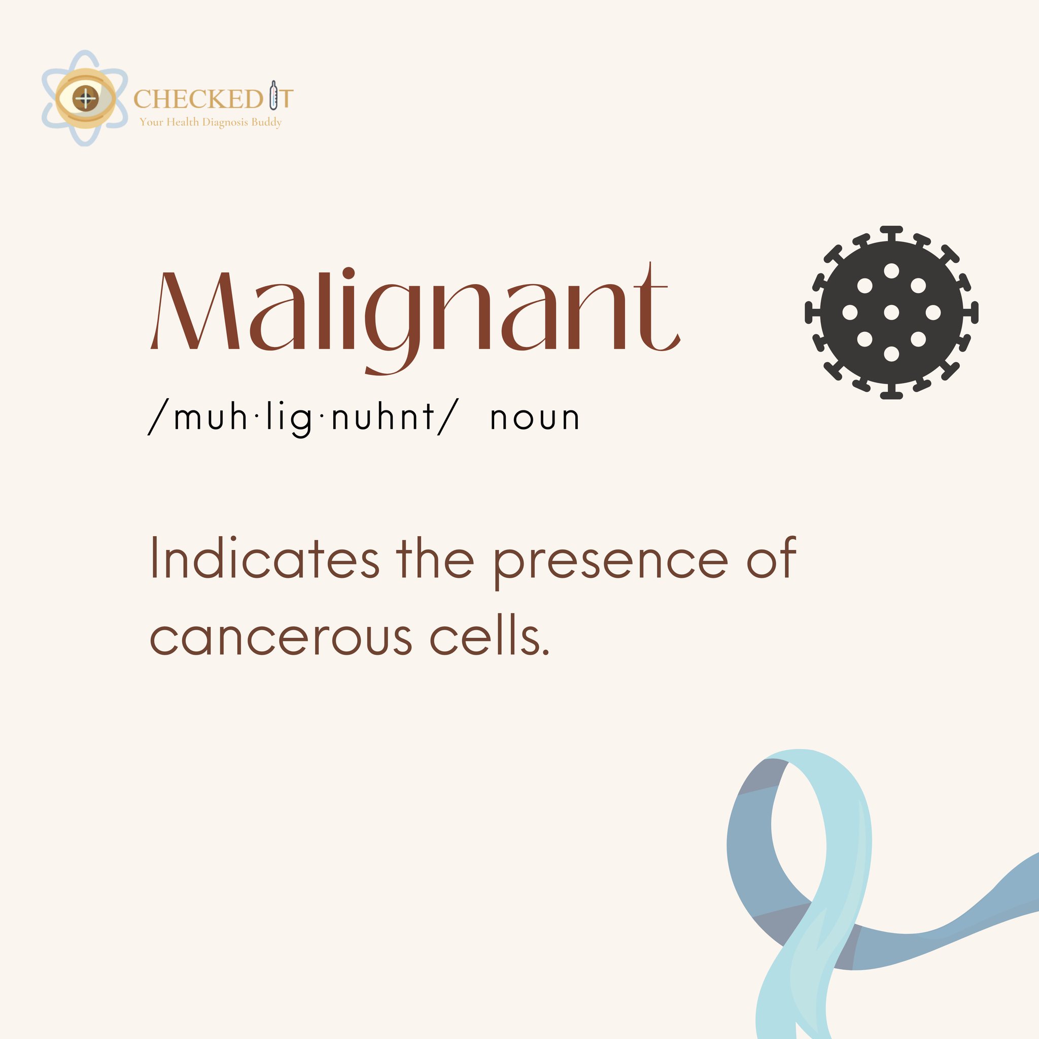 Checked It on Twitter "The test revealed malignancy in the patient's