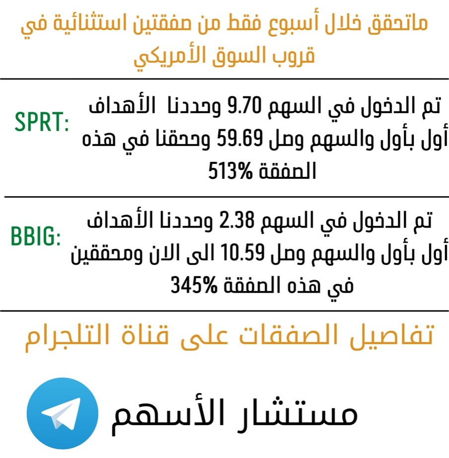 profile_stock's tweet photo. قناة التلجرام:https://t.co/OabnsrEQhp
راح نعمل سحب على اشتراك شهر في القروب الخاص لسوق الأمريكي السحب من الرتويت
الشروط ، متابعة الحساب وقناة التلجرام والرتويت. #الأسهم_الأمريكية #السوق_الأمريكي https://t.co/jCNL7GLtjT