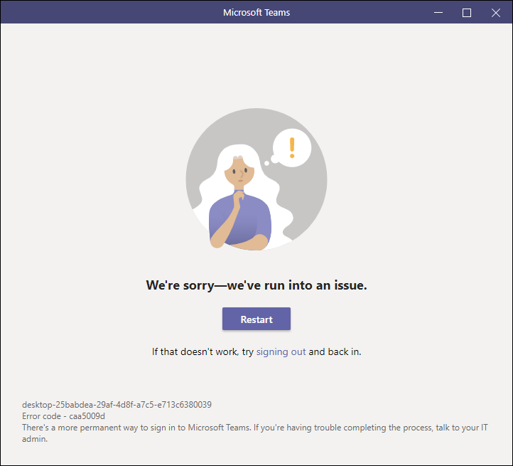 sigodme's tweet photo. What an absolute piece of junk. It updated itself while I was away. And now it just doesn't work. It'll be 3rd time I have to reinstall it. @SoftwareFailed @MicrosoftTeams https://t.co/z4aMvsCYxh