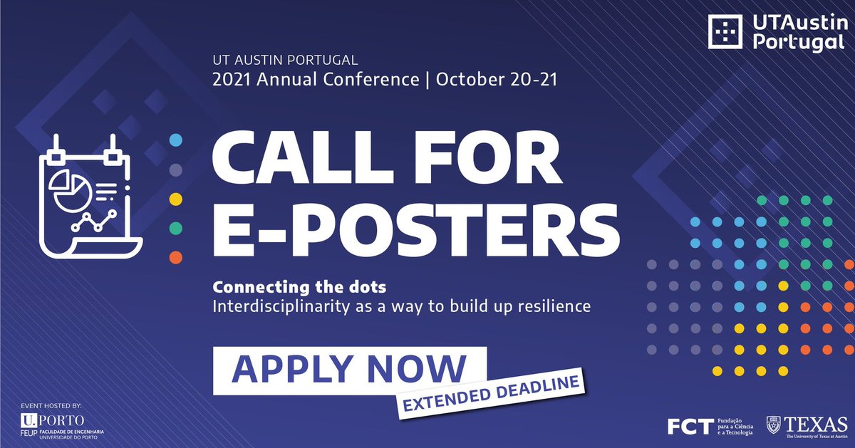 INESC TEC (@inesctec) on Twitter photo August is nearly ending and you know what that means:
1- Holidays are almost over ☀️
2- Time to buckle up and share your science with the world 🌍
<a href="/UTPortugal/">UT Austin Portugal</a> is hosting its annual conference in October and they're accepting e-posters ⬇️⬇️
conference.utaustinportugal.org/call-for-poste… August is nearly ending and you know what that means:
1- Holidays are almost over ☀️
2- Time to buckle up and share your science with the world 🌍
<a href="/UTPortugal/">UT Austin Portugal</a> is hosting its annual conference in October and they're accepting e-posters ⬇️⬇️
conference.utaustinportugal.org/call-for-poste…