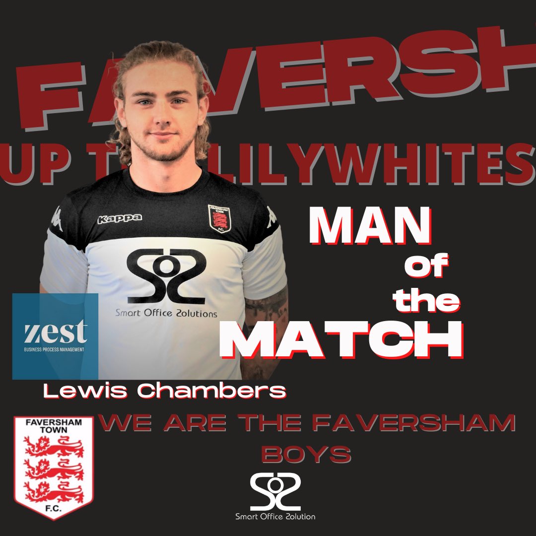 Well done to <a href="/lewchambers2912/">Lewis Chambers</a> for getting the man of the match against Chicester City, as selected by our match day sponsor Les Bailey.