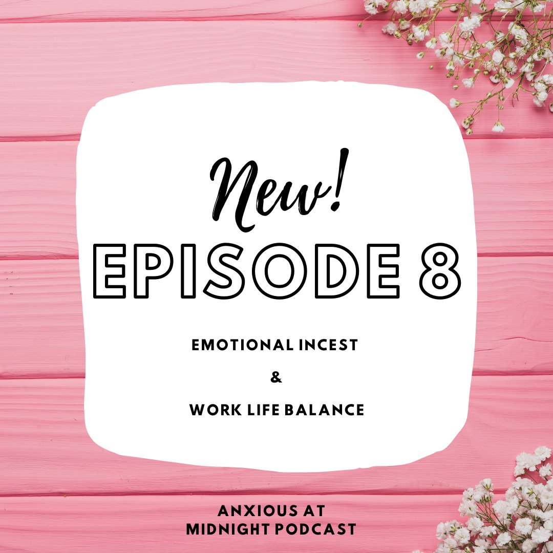 anxiousatmid's tweet photo. Our newest episode is now out! We will be discussing emotional incest and the work life balance. You can listen here: 

https://t.co/9vpn2LGvTh https://t.co/QtdmCB6D78