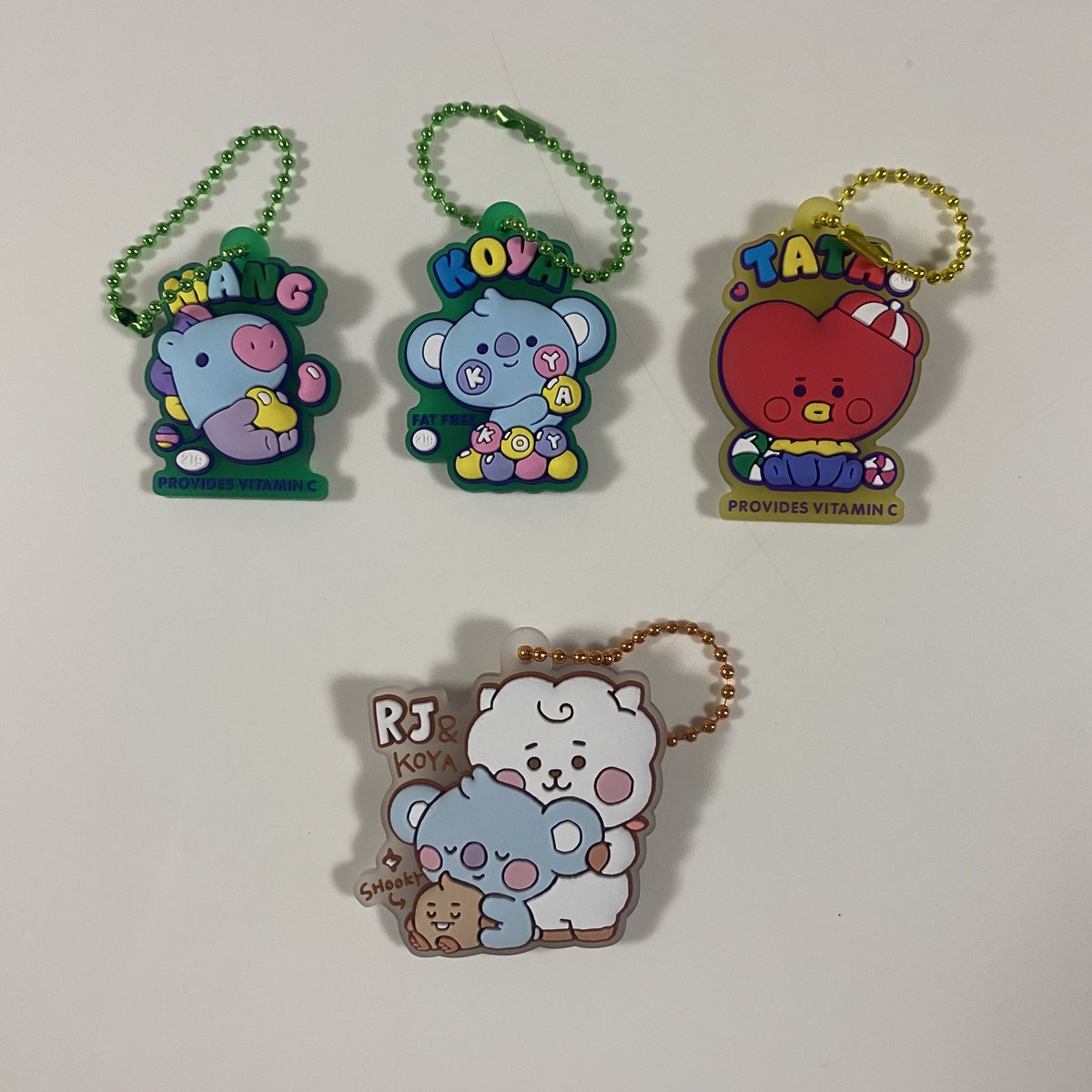 T37914252's tweet photo. bt21 ラバーマスコット グミ 交換

譲 画像1枚目
1.TATA
4.MANG
5.KOYA
9.RJ&amp;KOYA

求 画像2枚目
8.TATA&amp;CHIMMY

リプDMお待ちしております😌💭

#BTS交換 https://t.co/rWUO7ya736