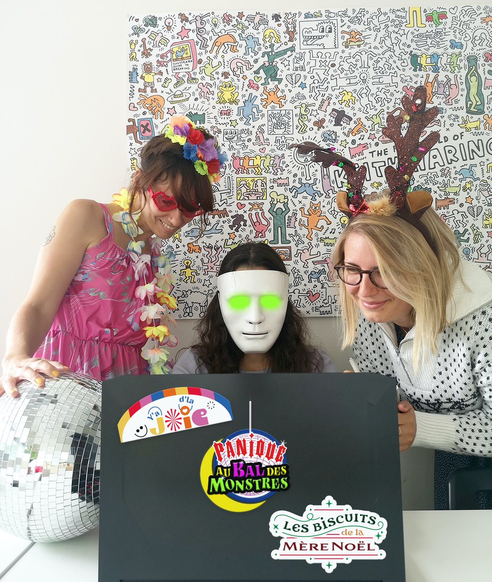 On dirait bien que notre équipe est en pleine préparation des parcours événementiels...Et pour ça, elle s'est mise dans le thème !

Y'a de la joie, Panique au bal des monstres, Les biscuits de la mère Noël...Ils débarquent bientôt pour animer vos fêtes de fin d'année !😄👻🎄