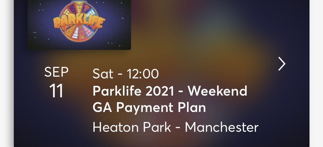 Have 1x weekend parklife ticket for sale #Parklife2021
