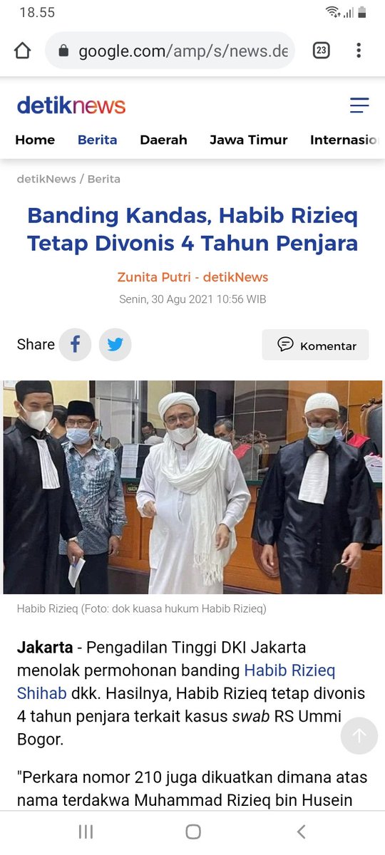 idulkn's tweet photo. Sudah jelas pengadilan di indonesia sedang cacat #habibbana tetap 4 tahun penjara mati matian cari kesalahan yg #korupsi miliyaran triliyun di divonis 3,5 tahun mati matian cari yang benar ingin di potong masa tahanan. Innalillahi #pengadilan di #negeriku
#Ulama
#Koruptor https://t.co/fSBVOj6IlX