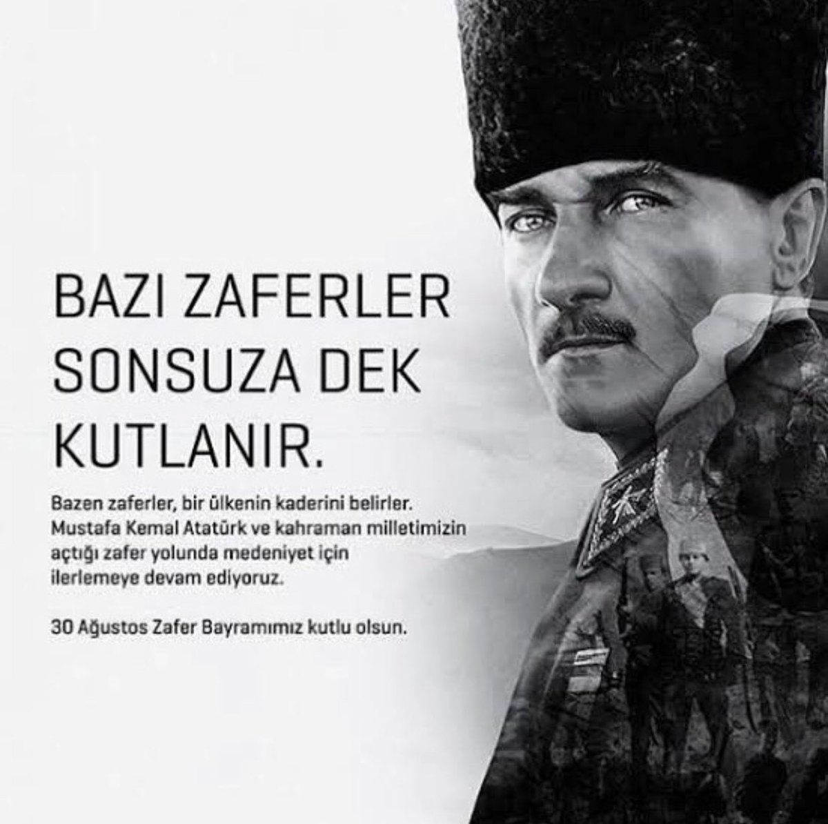 “Zafer, zafer benimdir diyebilenindir” 
Zaferimiz kutlu olsun🇹🇷🇹🇷 #ZaferYolumuz #30AğustosZaferBayramımızKutluOlsun