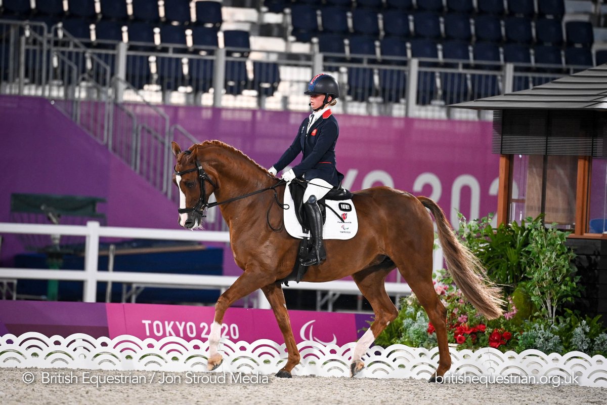What a Paralympic debut Georgia Wilson is having! She and Sakura 🌸 are taking home another 🥉  after an electric (complete with actual lightning ⚡️) freestyle to score 76.754% 

#ParaEquestrian #ParaDressage #ParalympicsGB #Tokyo2020 #ImpossibleToIgnore #UnitedByEmotion