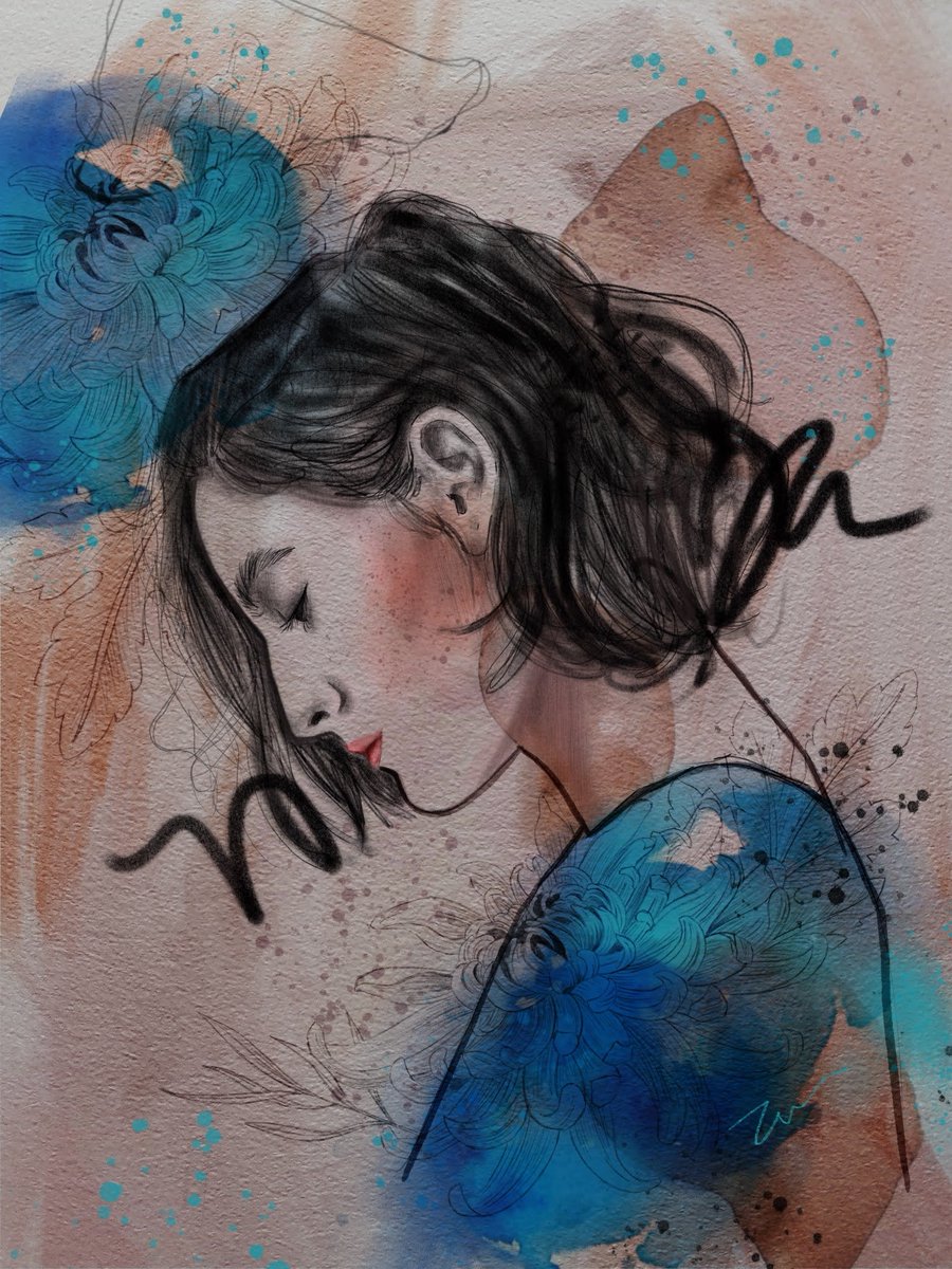 Chrysanths 🌼#digitalpainting #procreate #procreateart #DigitalArtist #digitaldrawing #digitalillustration #portraiture