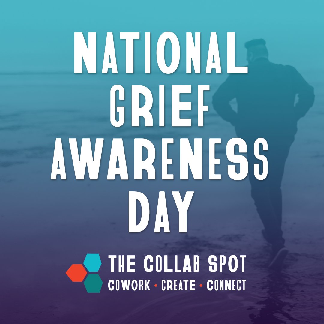thecollabspot's tweet photo. Remember to always support each other as we recognize National Grief Awareness Day. 

#blackmentalhealth #coping #grief #griefawareness #support #selfcare #mentalhealth #blacktherapist #thecollabspot #communitybased #sharespaces #coworkingspaces #officerental https://t.co/Yosp9Rxq2Z