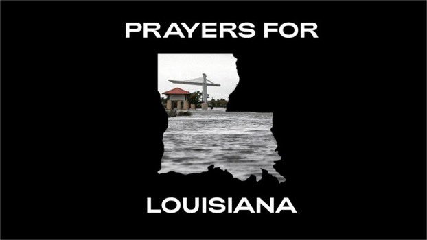 CoachMackBrown's tweet photo. Our thoughts and prayers are with the good people of Louisiana. Hoping everyone stays safe and gets through this. https://t.co/JiVeACYCW7