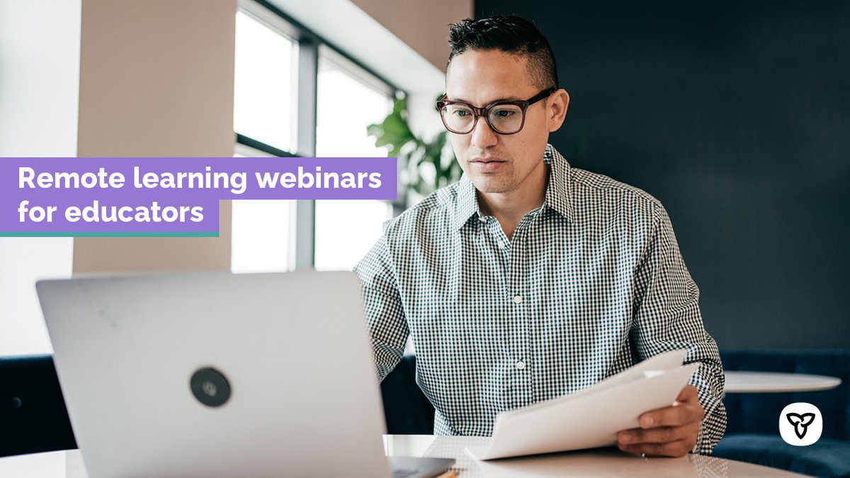 Offering virtual learning to your students this year? The ministry is offering a suite of remote learning webinars.  

Learn more:  dcp.edu.gov.on.ca/en/webinar