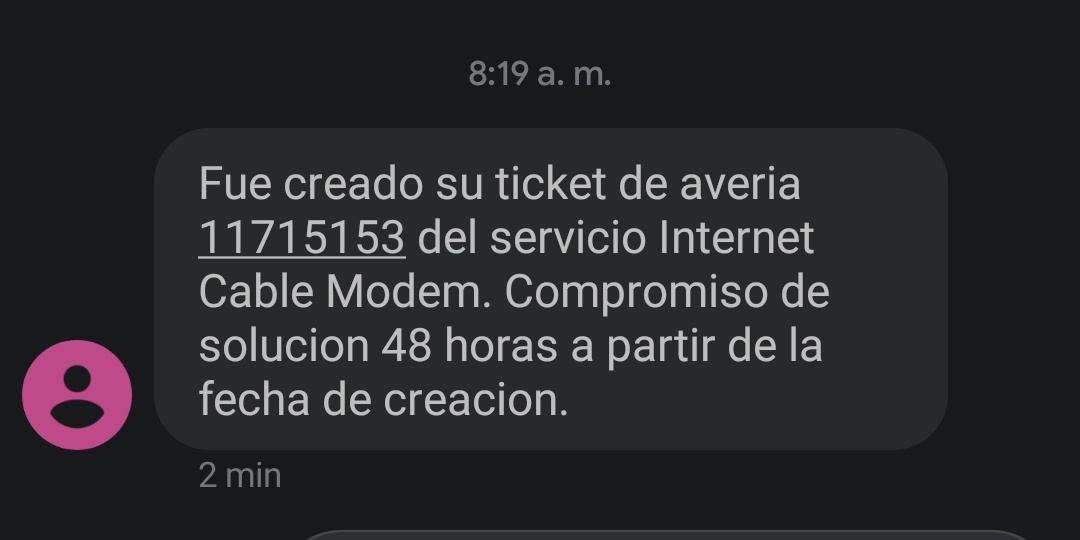 ElizPeguero's tweet photo. Mi 6to reclamo de este mes por el servicio de internet de @altice_do la peor compañía sin temor a equivocarme, te cansas de llamar y solo saben tomar reclamos pero no resuelven nada. https://t.co/Nmv7eqXiIQ