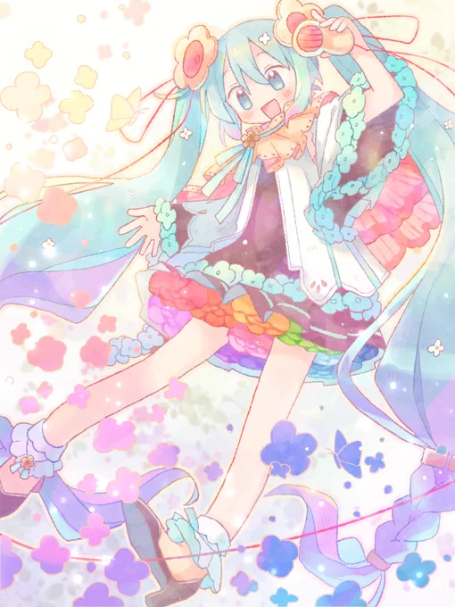 ミクさん、14周年おめでとう!ずっと描いてみたかったマジミラミクさんでお祝い…
これからもたくさん歌声聴かせてください💐
#初音ミク誕生祭2021 
#初音ミク生誕祭2021 