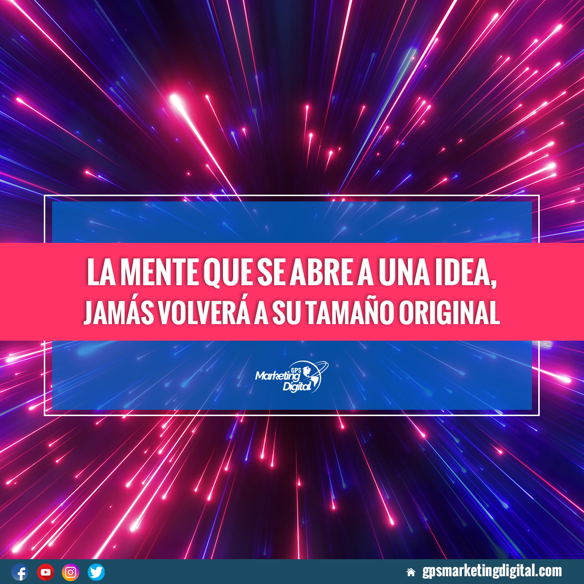 DigitalGps's tweet photo. Expande tu mente y haz que crezca día a día con nuevas ideas.

#gpsMarketingDigital #FraseGPS #FraseMKT #Frase #Idea #Original #Marketing #MarketingDigital #Digital #FelizDía https://t.co/BuiXhTeyXA