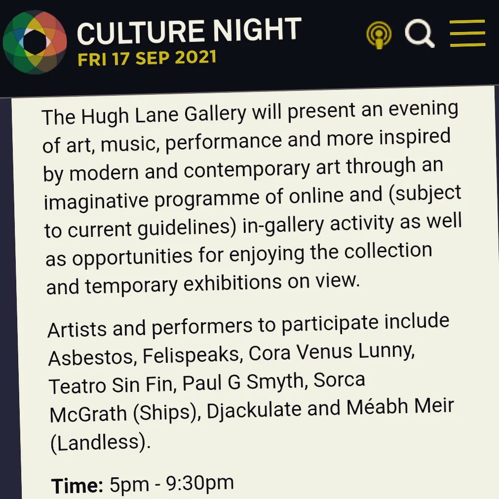 paulgsmyth's tweet image. Beyond grateful to be performing a solo piano set at @TheHughLane  for @CultureNight on Friday 17 September